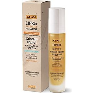 Guam, UPker Intensieve keratine Hair Restoring Liquid Crystals tegen kroezen, haarreparerende olie met plantaardige keratine, Made in Italy, verpakking van 50 ml