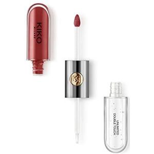 KIKO Milano Unlimited Double Touch 106 | Vloeibare lippenstift in 2 stappen, glanzende finish. Blijft tot 12 uur zitten. Gekleurde, no transfer base.