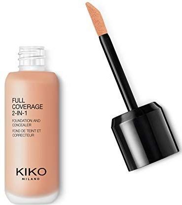 KIKO Milano 2-in-1 foundation en concealer met volledige dekking 03 - Cr 20 | Hoge dekking, matte afwerking