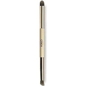 KIKO Milano Green Me Double Eye Brush | Dubbele oogkwast voor oogschaduw en eyeliner