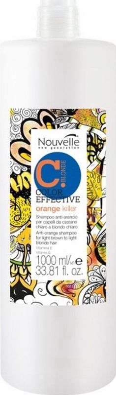 Nouvelle - Color Effective Orange Killer - Shampoo - Kleur: Blauw/Paarse Pigmenten