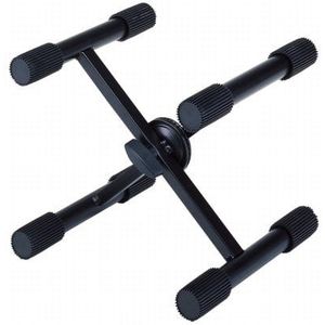 QUIK LOK QL322 Micro X-standaard voor toetsenborden met 25 en 49 noten, maximale belasting 45 kg, gewicht 1,4 kg, zwart