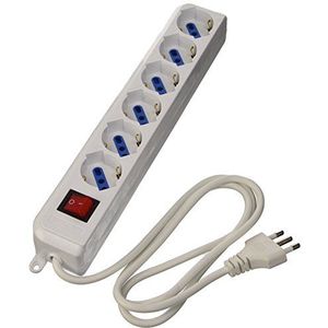 Nilox MULTIPRESA 6P. Französisch/Shuko weiß