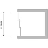 Plieger Economy Schuifdeur 90x185cm (afstelbaar van 88 Tot 94cm) Aluminium Profiel en Druppel Acrylglas