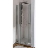 Nisdeur Pendeldeur Plieger Royal 6mm Glas 90x185 cm Chroom