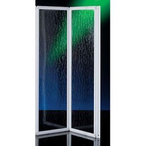 Plieger Badwand Economy 2-delig 2.2 Mm Acryl 120x141.2 cm Wit