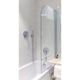 Plieger Royal badklapwand 6mm glas 68x140cm chroom profiel en helder glas ST1C6TC468PL