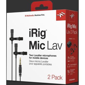 IK Multimedia iRigMicLavDUAL microfoon, zwart