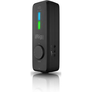 IK Multimedia iRig Pro I/O - volledig uitgeruste zakaudio, MIDI-interface, geluid van opnamestudiokwaliteit, 24 bits/96 kHz, extra essentiële functies voor mobiele opnames (zwart)