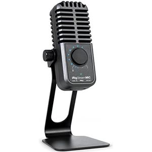 IK Multimedia - iRig Stream Mic Pro - Condensatormicrofoon - Goud - Compatibel met iPhone en Android
