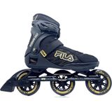 Fila Crossfit 100 tri-skates zwart goud met soft boots en 100mm wielen