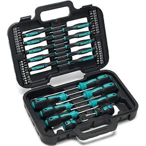 OVERMUST Precisie magnetische schroevendraaierset – 58-delige professionele set – kruissnijder, Torx – ideaal voor activiteiten, knutselen en repareren van elektrische apparaten zoals computer,
