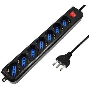 Atlantis Land P011-SL3007-B overspanningsbeveiliging 7 uitgangen, 1,5 m, zwart