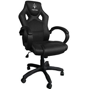 triton P050-A1-BB Gamingstoel van kunstleer, zwart, 65 x 65 x 125 cm