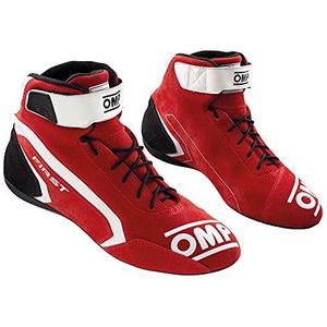 Omp First Race my2021 sneakers, rood/wit, maat 37 Fia 8856-2018, uniseks laarzen, volwassenen, standaard, EU