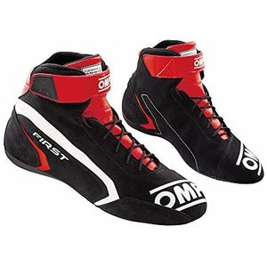 Omp First Race my2021 sneakers, rood/zwart, maat 47 Fia 8856-2018, uniseks laarzen, volwassenen, standaard, EU