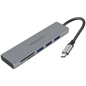 Mediacom - MD-C302 Hub - Aluminium - USB 3.2 Gen 1 Type-A