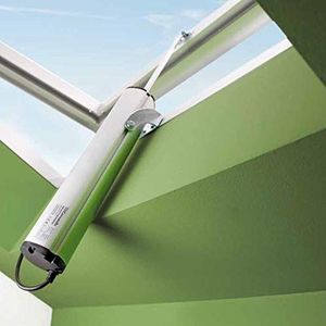 COMUNELLO Vensteropener met spindelaandrijving Fast 50 230V, hub 300 mm, aluminium grijs