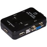 Link LKKWM2 Switch Kvm voor 2 PC USB/VGA met 1 Mouse, 1 USB-toetsenbord en 1 VGA-monitor met kabel inbegrepen
