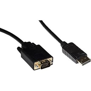 LINK LKCDV018 Displaykabel DP-stekker - VGA 15-polig mannelijk 1,80 zwart