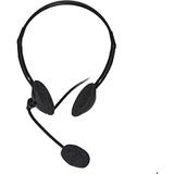 Audio-hoofdtelefoon met microfoon link met 1 jackplug 3,5 mm kabellengte 1.3