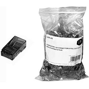 LINK LKPL85N stekker, 8-polig, Cat5e, UTP, onafgeschermd, RJ45, zwart, 100 stuks