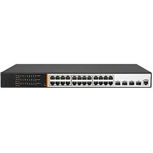 LKSWPOE241L3 Netwerkswitch 24 poorten Poe 400 watt + 4 SFP 10 Gigabit-poorten en één poort console Layer 3