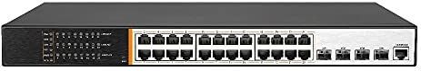 LKSWPOE241L3 Netwerkswitch 24 poorten Poe 400 watt + 4 SFP 10 Gigabit-poorten en één poort console Layer 3