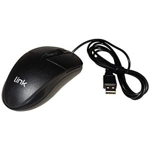 LINK LKMOS35 - Optische Muis - Zwart - USB - 3 Toetsen - 1200 dpi