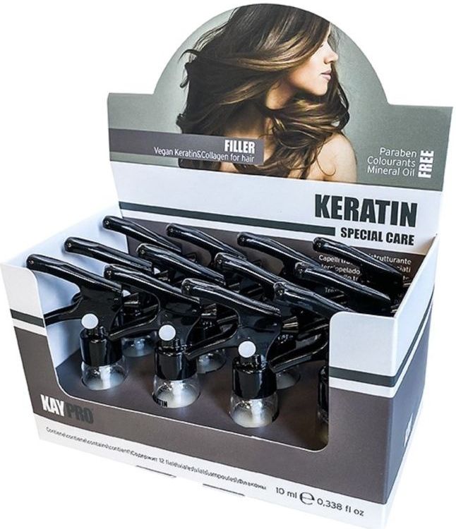 KayPro Keratin Filler 12 stuks x 10 ml – Professionele Haarverzorging – Droog en Beschadigd Haar - Keratine Behandeling