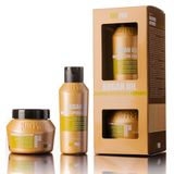 KayPro Travel Size Argan Oil 100 ml – Professionele Haarverzorging - Mini kit - Argan Oil Shampoo en Argan Olie Haar Masker – Droog en Beschadigd Haar – Reisverpakking – Travel Size Shampoo