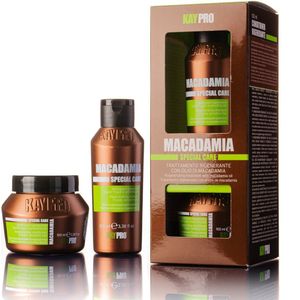 KayPro Travel Size Macadamia 100ml – Professionele Haarverzorging - Mini kit – Mini Shampoo en Mini Conditioner met Macadamia Olie – Fijn, Droog en Beschadigd Haar – Reisverpakking – Travel Size Shampoo