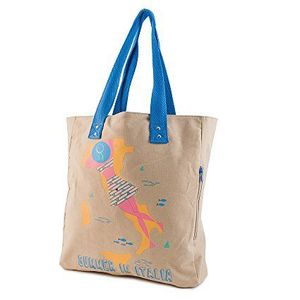 That's Italia Summer in Italia Shopper voor dames, van canvas, meerkleurig, Meerkleurig, 40 cm, Messenger Bag