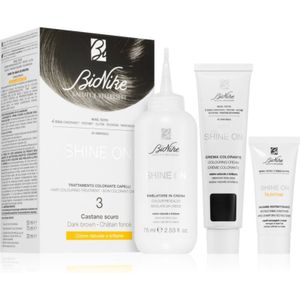 BioNike - SHINE ON - Permanente Haarkleuring - Tint 3 Dark Brown - 1 st