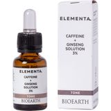 Bioearth Elementa Boosterserum voor gezicht, caffeine + ginseng oplossing, 3% tonificatie, 15 ml, gemaakt in Italië