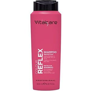 Vitalcare Colour Reflex 500 ml beschermende shampoo voor gekleurd of behandeld haar, met vitamine E en zijdeproteïnen, voor zachter en glanzend haar