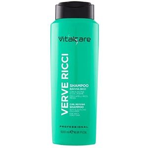 Vitalcare | Verve Ravvivaricci shampoo, shampoo voor krullend of zacht haar, met elasticiteit en collageen, helpt krullen te definiëren en te verhogen, 500 ml