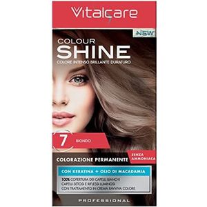 Vitalcare Colour Shine crème zonder ammoniak met keratine, nr. 7 blond