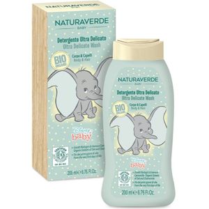 Disney Baby BIO ICEA Eco Cosmetics - Ultra zachte lichaams- en haarreinigingsgel, 200 ml