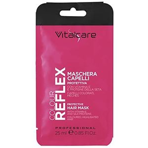 Vitalcare Colour Reflex Beschermmasker voor gekleurd haar met stangen of behandeling met vitamine E en zijdeproteïnen, voor zacht en glanzend haar, 25 ml