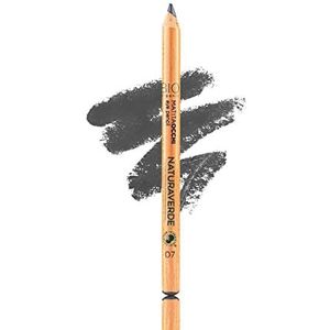 Naturaverde Biologische make-up, donkergrijze oogpotlood van biologisch materiaal, kleurrijk oogpotlood, oogmake-up, damesmake-up, oogmake-up, cosmetica, nr. 07