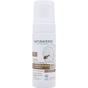 Naturaverde | BIO reinigingsmousse voor slakken, mousse, BIO, mousse BIO, mousse reinigingsmiddel BIO, mousse met aloë vera biologisch en hyaluronzuur, ICEA-gecertificeerd, verfrissend, 150 ml