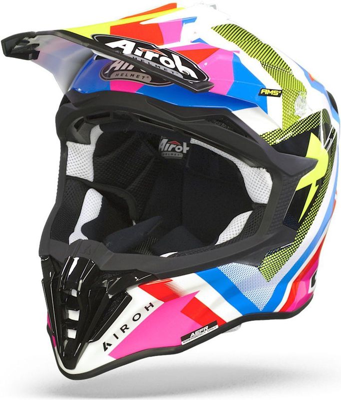 Airoh - Strycker - Crosshelm - Gloss - Glasvezel/Fiber Mix