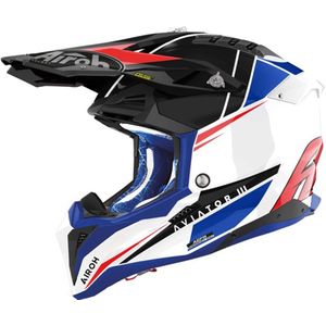 Airoh - Aviator 3 Push - Helm - Blauw Rood - Offroad