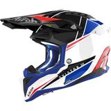 Airoh - Aviator 3 - Offroad Helm - Blauw Rood - Carbon