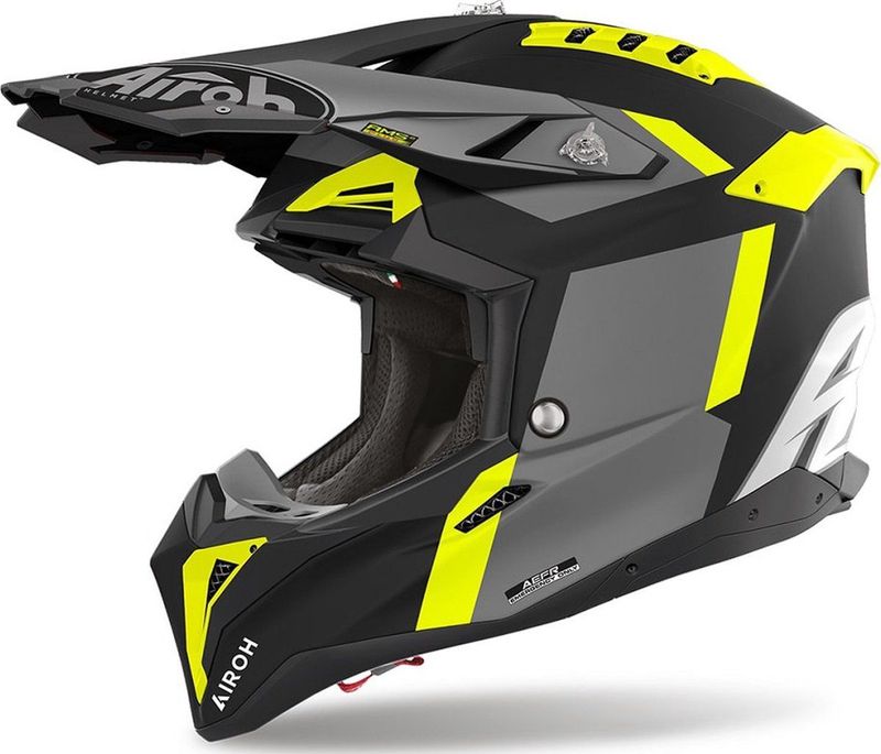 Crosshelm AIROH Aviator 3 Glory Mat Geel