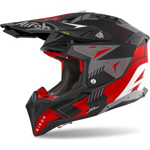 Airoh - Aviator 3 - Offroad Helm - Rood - Carbon