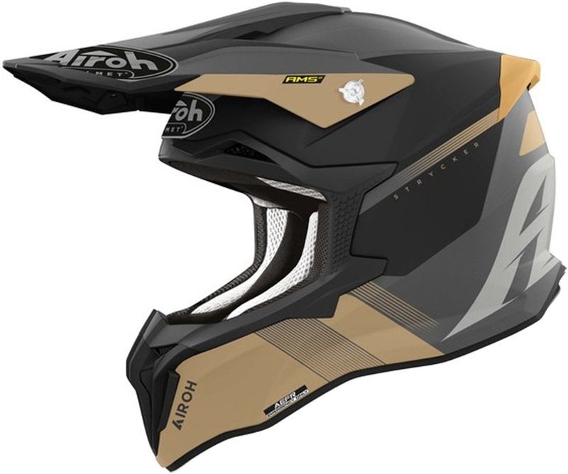 Airoh - Stryker - Crosshelm - Zwart - Composiet - Hypoallergene Voering
