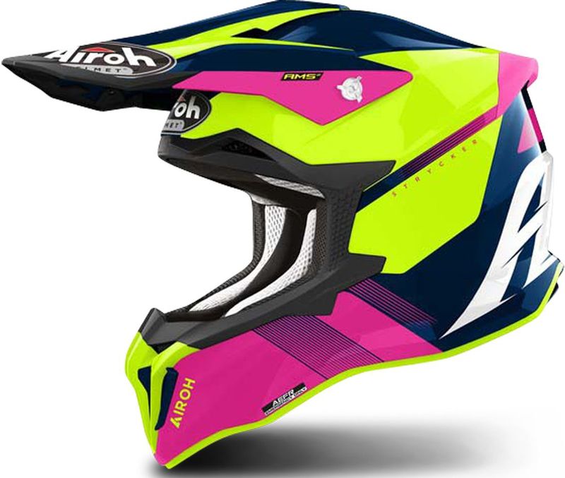 Airoh - Strykker - Crosshelm - Blazer - HPC-buitenschaal - AMS2 Veiligheidssysteem