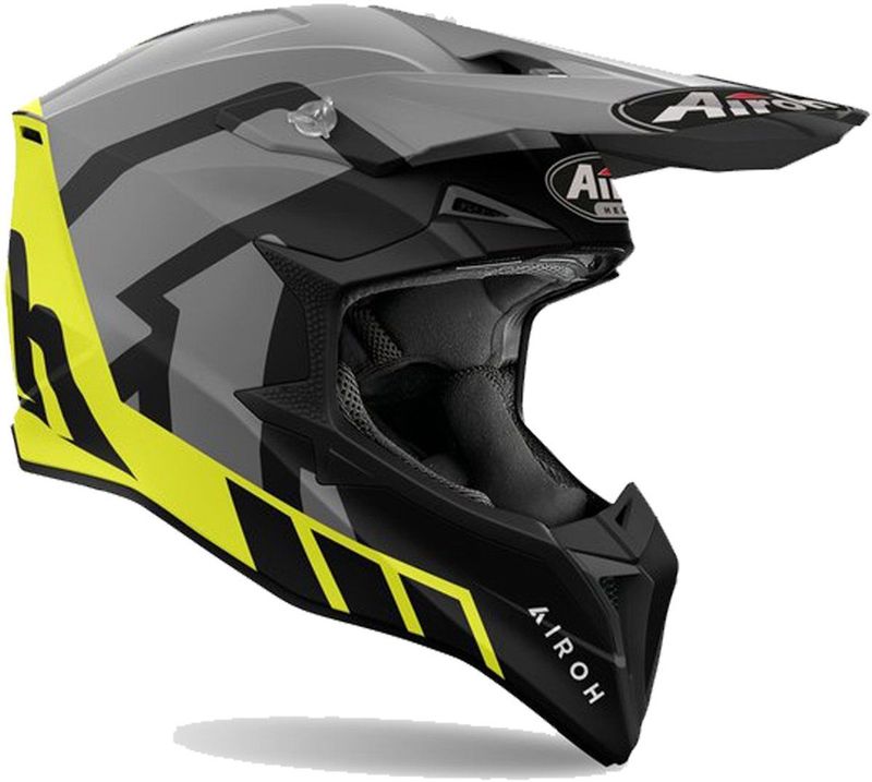Airoh - Wraaap Reloaded - Offroad Helm - Geel Grijs